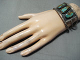 Rare Vintage Native American Navajo Royston Turquoise Sterling Silver Bracelet Old-Nativo Arts