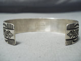 Important Cadman Vintage Native American Navajo Whirling Logs Sterling Silver Bracelet-Nativo Arts
