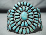 Authentic Vintage Native American Navajo Larry Moses Turquoise Sterling Silver Bracelet-Nativo Arts