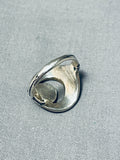 Native American Most Unique Vintage Zuni Green Turquoise Sterling Silver Suglite Ring-Nativo Arts