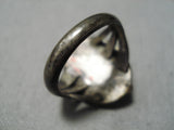 Early Vintage Native American Navajo Damale Turquoise Sterling Silver Ring-Nativo Arts
