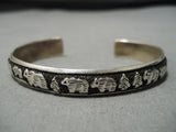 Guaranteed Authentic Vintage Native American Navajo Thomas Singer Sterling Silver Bracelet Old-Nativo Arts
