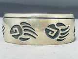 Astonishing Native American Navajo Sterling Silver Bracelet Signed-Nativo Arts