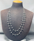 Enchanting Vintage Native American Zuni Sterling Silver Bird Fetish Necklace-Nativo Arts