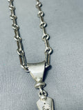 Important Heavy Cross Vintage Native American Navajo Turquoise Sterling Silver Necklace-Nativo Arts