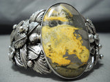 Phenomenal San Felipe Bumblebee Sterling Silver Bracelet Huge-Nativo Arts