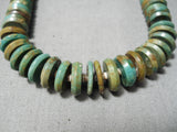 Native American Attractive Vintage Santo Domingo Royston Turquoise Sterling Silver Necklace Old-Nativo Arts