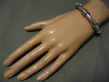 Important Authentic Vintage Native American Navajo Orville Tsinnie Sterling Silver Bracelet-Nativo Arts