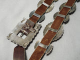 Important Gary Reeves Vintage Native American Navajo Turquoise Sterling Silver Concho Belt Old-Nativo Arts