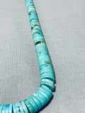 Native American Elegant Vintage Santo Domingo Handcut Turquoise Sterling Silver Necklace-Nativo Arts