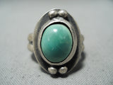 Incredible Vintage Native American Navajo Royston Turquoise Sterling Silver Ring-Nativo Arts