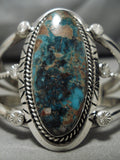 Extremely Rare Red Mountain Turquoise Vintage Native American Navajo Sterling Silver Bracelet-Nativo Arts