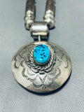 Important Leo Nez Vintage Native American Navajo Tubule Master Sterling Silver Necklace-Nativo Arts