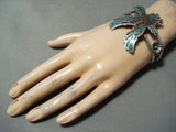 Important Early Vintage Native American Navajo Wil Singer Turquoise Sterling Silver Bracelet-Nativo Arts