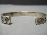 Important Vintage Navajo Cal Begay Sterling Silver Native American Bracelet Cuff-Nativo Arts