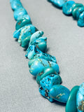 Incredible Vintage Native American Navajo Kingman & Royston Turquoise Sterling Silver Necklace-Nativo Arts