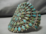 Huge Ray Tafoya Modernistic Native American Navajo Turquoise Sterling Silver Bracelet Cuff-Nativo Arts
