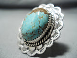 Fabulous San Felipe Native American 8 Turquoise Sterling Silver Ring-Nativo Arts