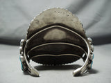 Biggest Best Vintage Native American Navajo Carico Lake Turquoise Sterling Silver Bracelet-Nativo Arts