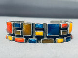 Very Unique Vintage Protruding Stones Southwestern Sterling Silver Bracelet-Nativo Arts