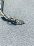 One Of The Most Unique Vintage Native American Navajo Tubule Sterling Silver Turquoise Necklace-Nativo Arts