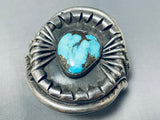 Extremely Rare 'Last Chance' Turquoise Vintage Native American Navajo Sterling Silver Bracelet-Nativo Arts