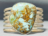 Striking Vintage Native American Navajo Royston Turquoise Sterling Silver Bracelet-Nativo Arts