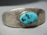Exquisite Vintage Navajo Sleeping Beauty Turquoise Sterling Silver Bracelet Native American-Nativo Arts