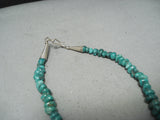 Marvelous Vintage Native American Navajo Royston Old Kingman Turquoise Sterling Silver Necklace-Nativo Arts