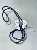 Native American Museum Worthy Santo Domingo Inlay Turquoise Coral Jet Sterling Silver Giant Bolo-Nativo Arts
