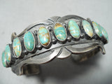 Signed Vintage Native American Navajo Royston Turquoise Sterling Silver Bracelet-Nativo Arts