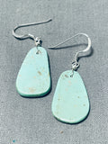 Authentic Native American Navajo Turquoise Sterling Silver Earrings-Nativo Arts