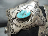 Outstanding Vintage Native American Navajo Morenci Turquoise Sterling Silver Concho Belt Old-Nativo Arts
