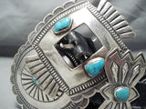 Huge 541 Gram Vintage Native American Navajo Turquoise Sterling Silver Concho Belt Old-Nativo Arts