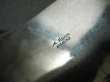 Detailed Al Payton Vintage Native American Navajo Sterling Silver Gold Horse Bracelet-Nativo Arts