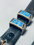 The Best Vintage Native American Navajo Denim Lapis Sterling Silver Ranger Buckle Belt Set-Nativo Arts