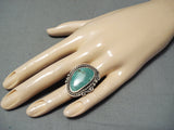 Superior Vintage Native American Navajo Royston Turquoise Sterling Silver Ring-Nativo Arts