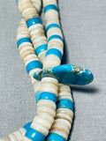 Native American One Of The Best Older Vintage Santo Domingo Turquoise Shell Necklace-Nativo Arts