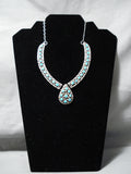 Unforgettable Vintage Native American Navajo Turquoise Sterling Silver Necklace Old-Nativo Arts