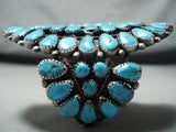 One Of The Biggest Best Vintage Native American Navajo Turquoise Sterling Silver Bracelet-Nativo Arts