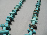 Native American Incredible Vintage Santo Domingo Turquoise Sterling Silver Necklace Old-Nativo Arts