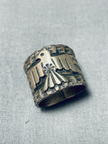 Sunshine Reeves Vintage Native American Navajo Sterling Silver Thunderbird Ring-Nativo Arts