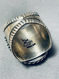 Opulent Del Gordan Vintage Native American Navajo Bisbee Turquoise Sterling Silver Ring-Nativo Arts