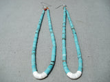 Remarkable Vintage Royston Turquoise Earrings Native American Old-Nativo Arts