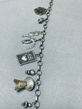 One Of The Most Unique Vintage Native American Navajo Sterling Silver Squash Blossom Necklace-Nativo Arts