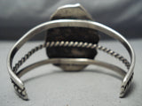 Rare Sterling Slag Vintage Native American Navajo Morenci Turquoise Silver Bracelet Old-Nativo Arts