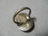 Marvelous Vintage Native American Navajo Turquoise Sterling Silver Ring Old-Nativo Arts