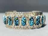 The Best Vintage Native American Navajo Blue Medicine Turquoise Sterling Silver Bracelet-Nativo Arts