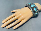 Incomparable Vintage Native American Navajo Morenci Turquoise Sterling Silver Bracelet-Nativo Arts