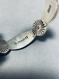 Important Smithsonian Vintage Native American Navajo Sterling Silver Bracelet Cuff-Nativo Arts